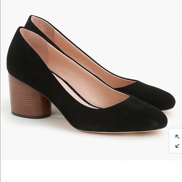 j crew black pumps